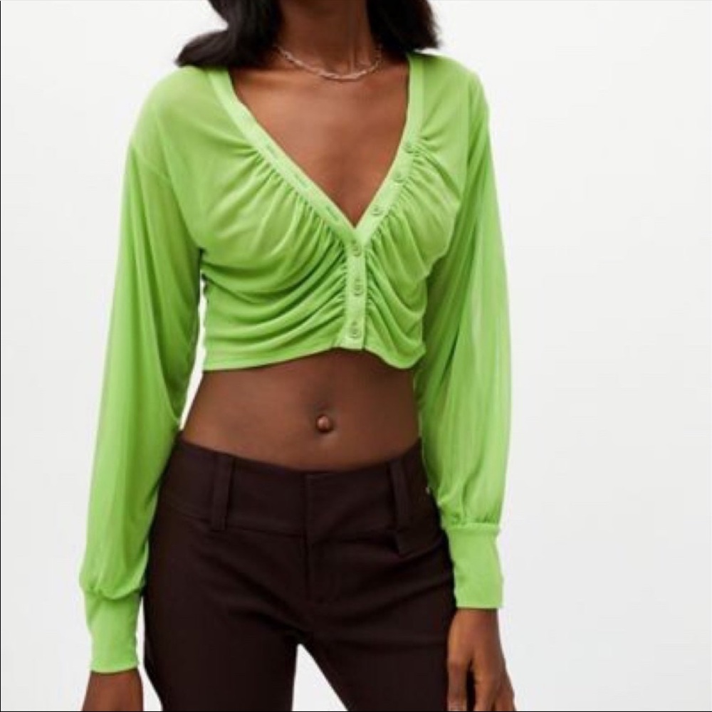 Urban Outfitters Cara Mesh Crop Top - M